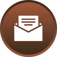 Email icon with envelope and letter.