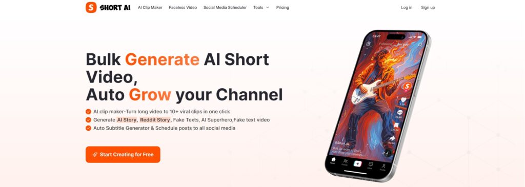 AI Short Video,
Auto Grow your Channel